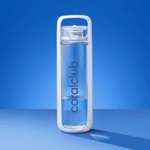 წყლის ბოთლი KOR One, თეთრი, ლურჯი ლოგო, 750 მლ